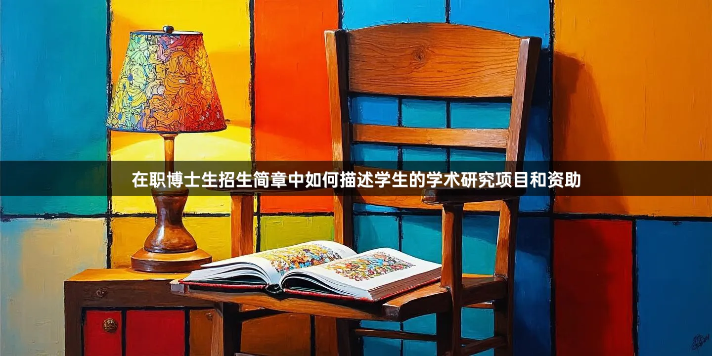 在职博士生招生简章中如何描述学生的学术研究项目和资助