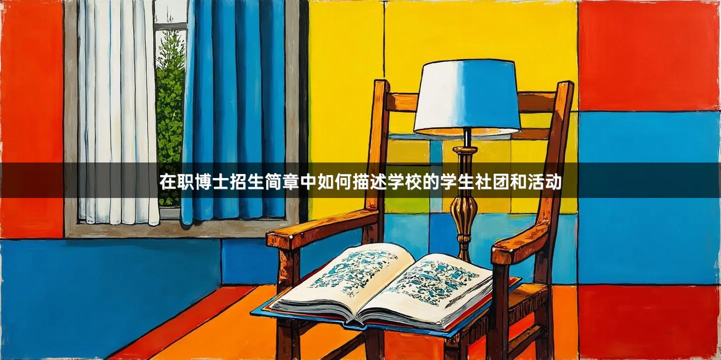 在职博士招生简章中如何描述学校的学生社团和活动