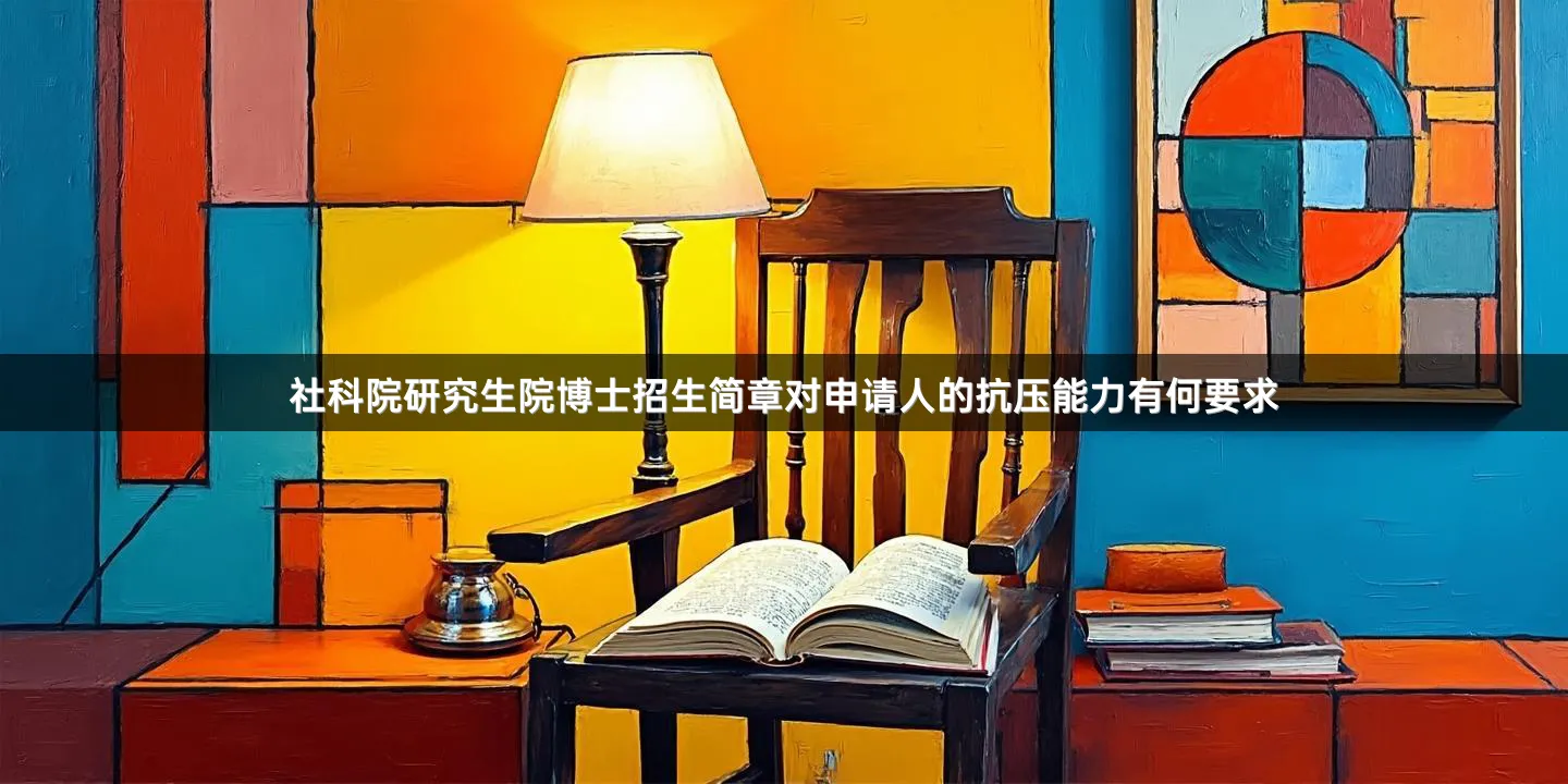 社科院研究生院博士招生简章对申请人的抗压能力有何要求