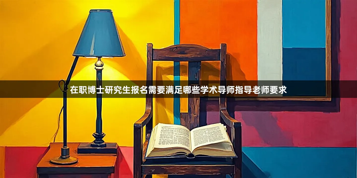 在职博士研究生报名需要满足哪些学术导师指导老师要求