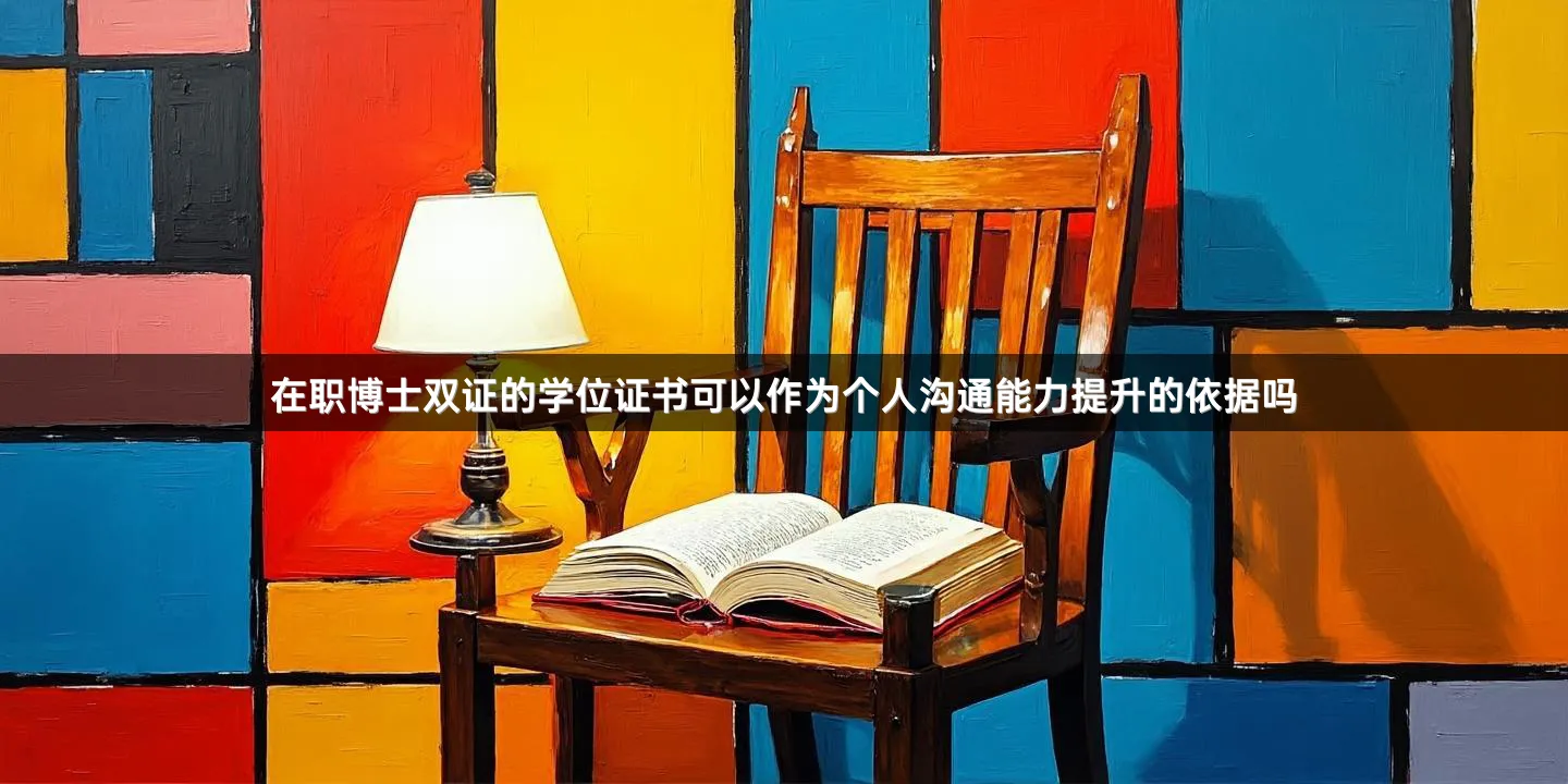 在职博士双证的学位证书可以作为个人沟通能力提升的依据吗