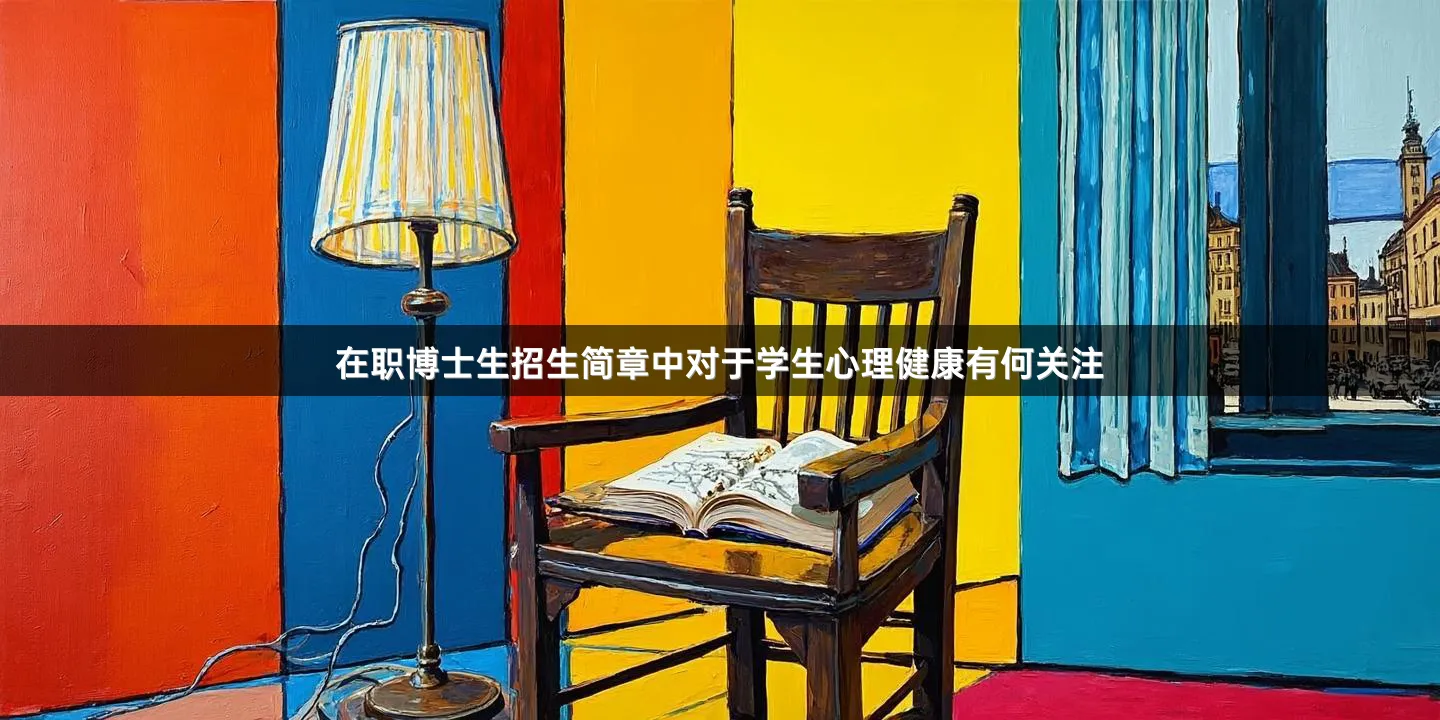 在职博士生招生简章中对于学生心理健康有何关注