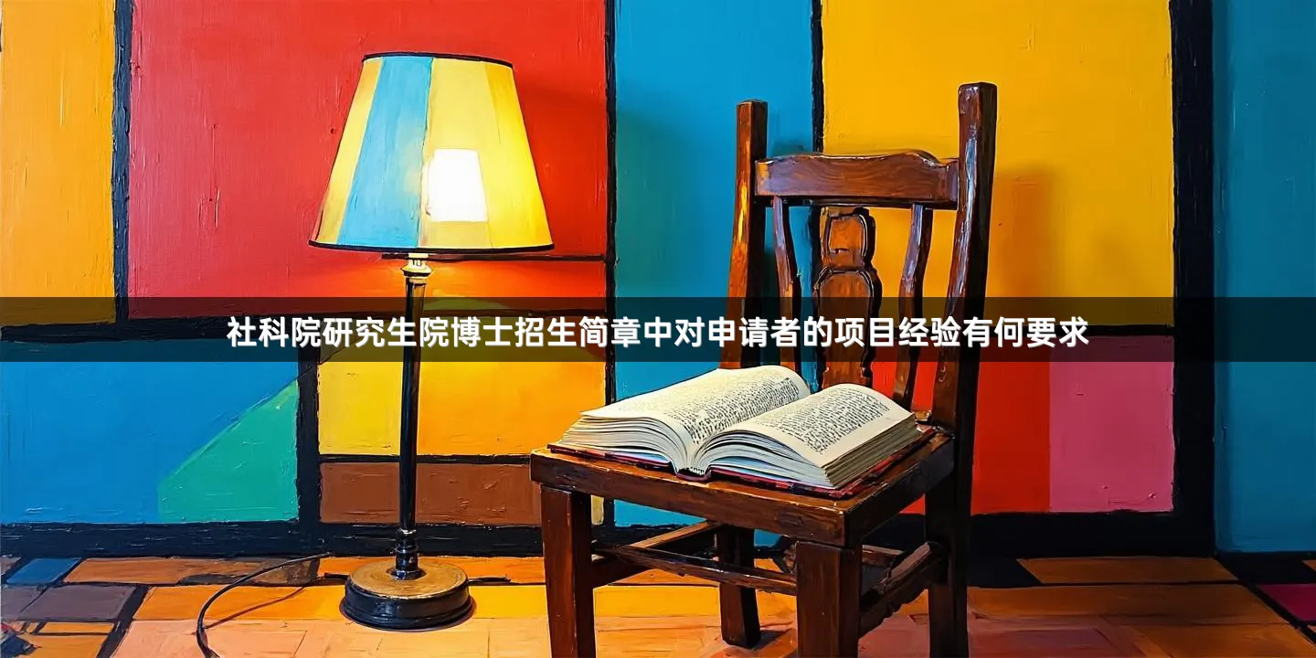 社科院研究生院博士招生简章中对申请者的项目经验有何要求