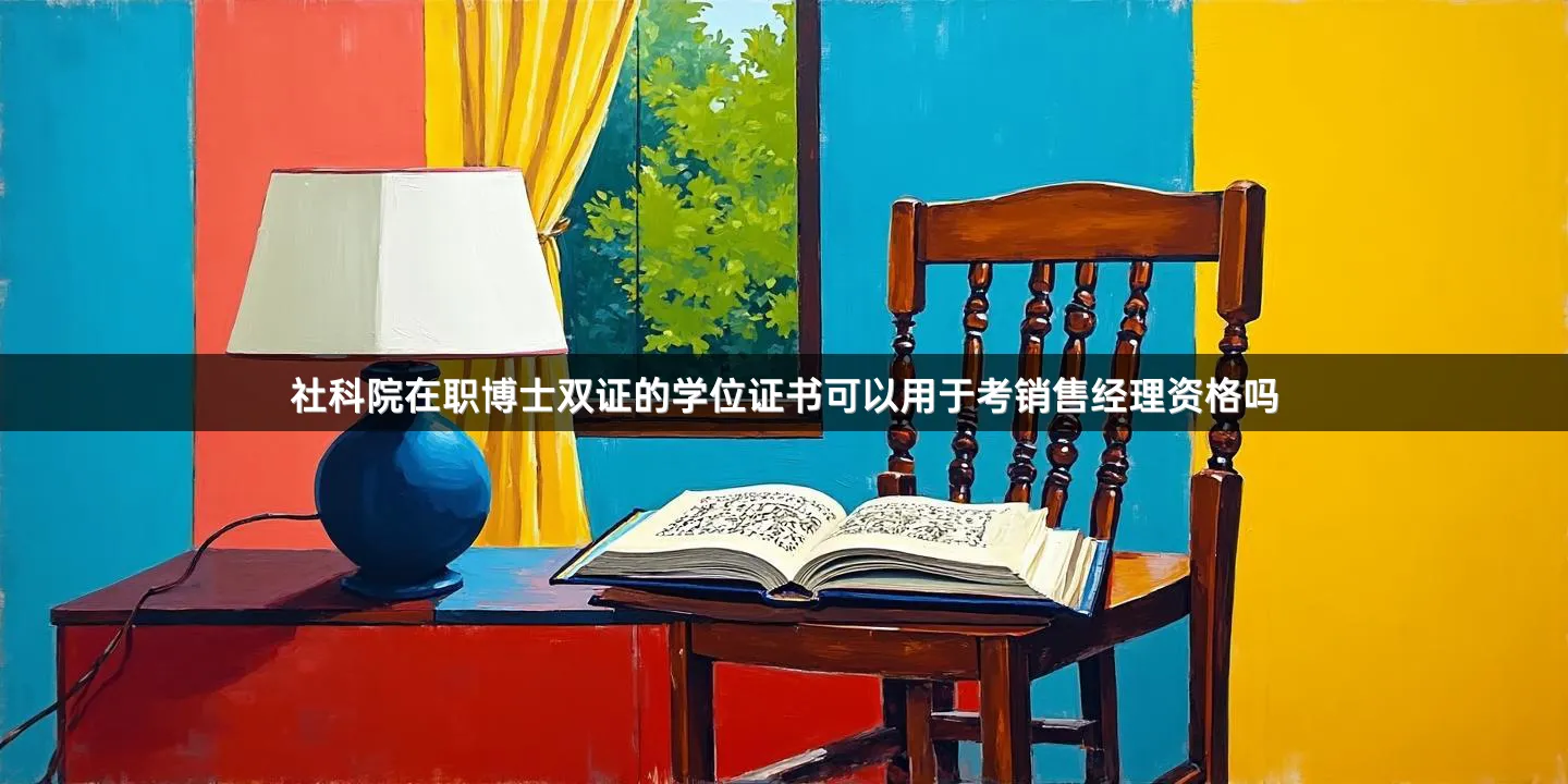 社科院在职博士双证的学位证书可以用于考销售经理资格吗