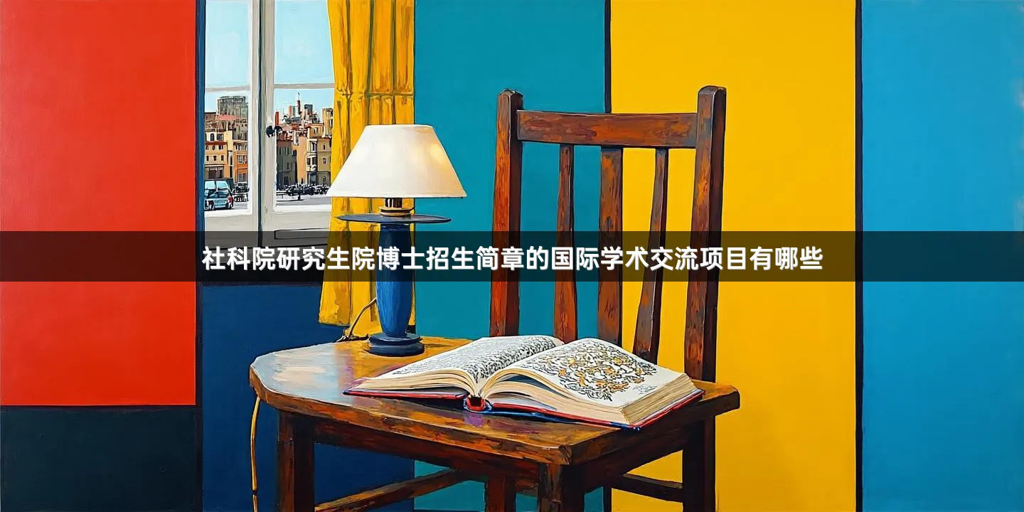社科院研究生院博士招生简章的国际学术交流项目有哪些