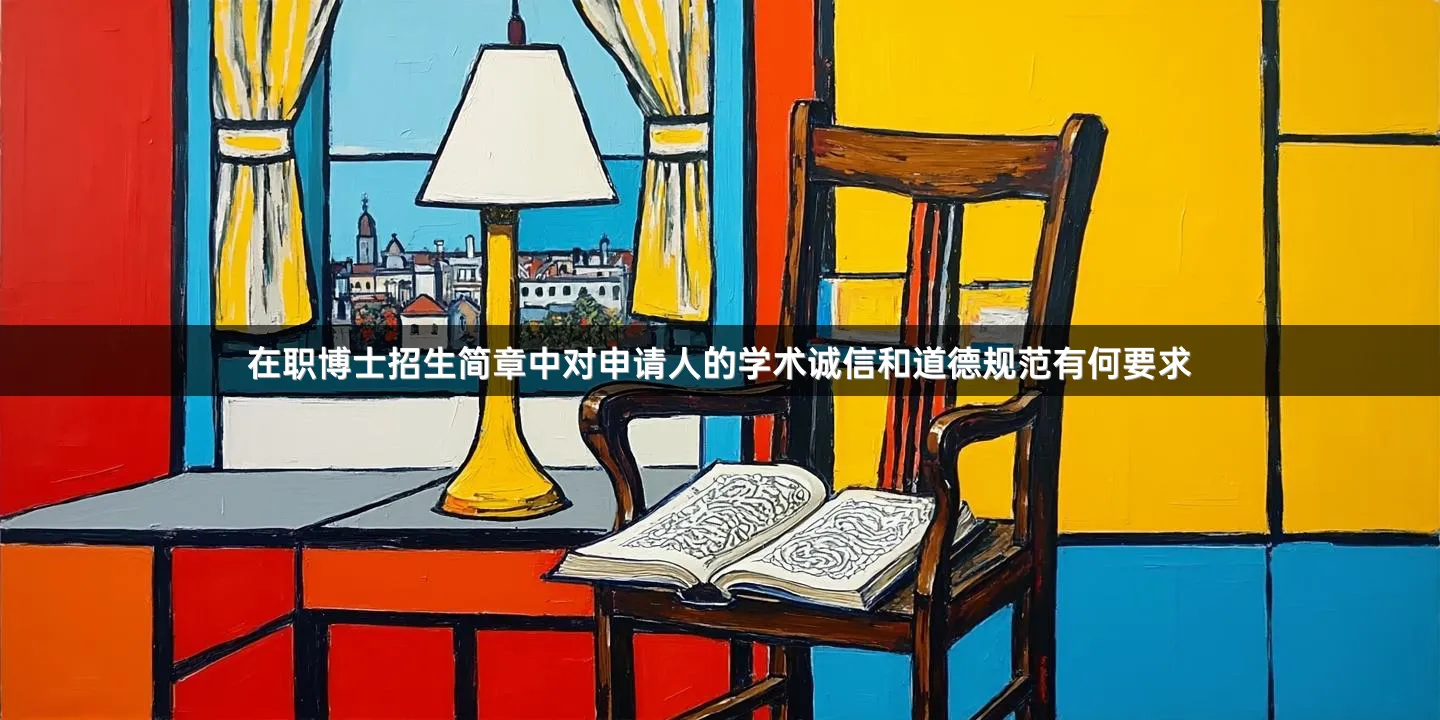 在职博士招生简章中对申请人的学术诚信和道德规范有何要求