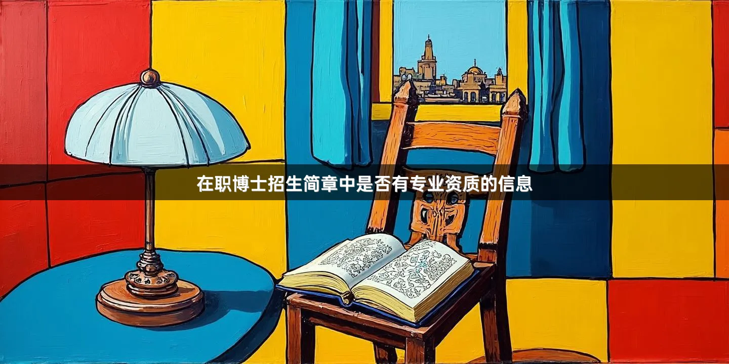 在职博士招生简章中是否有专业资质的信息