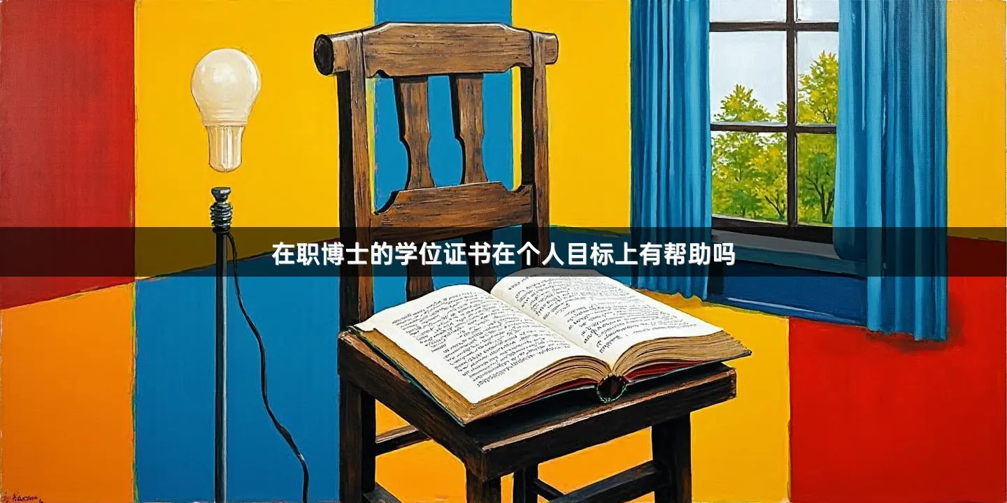 在职博士的学位证书在个人目标上有帮助吗