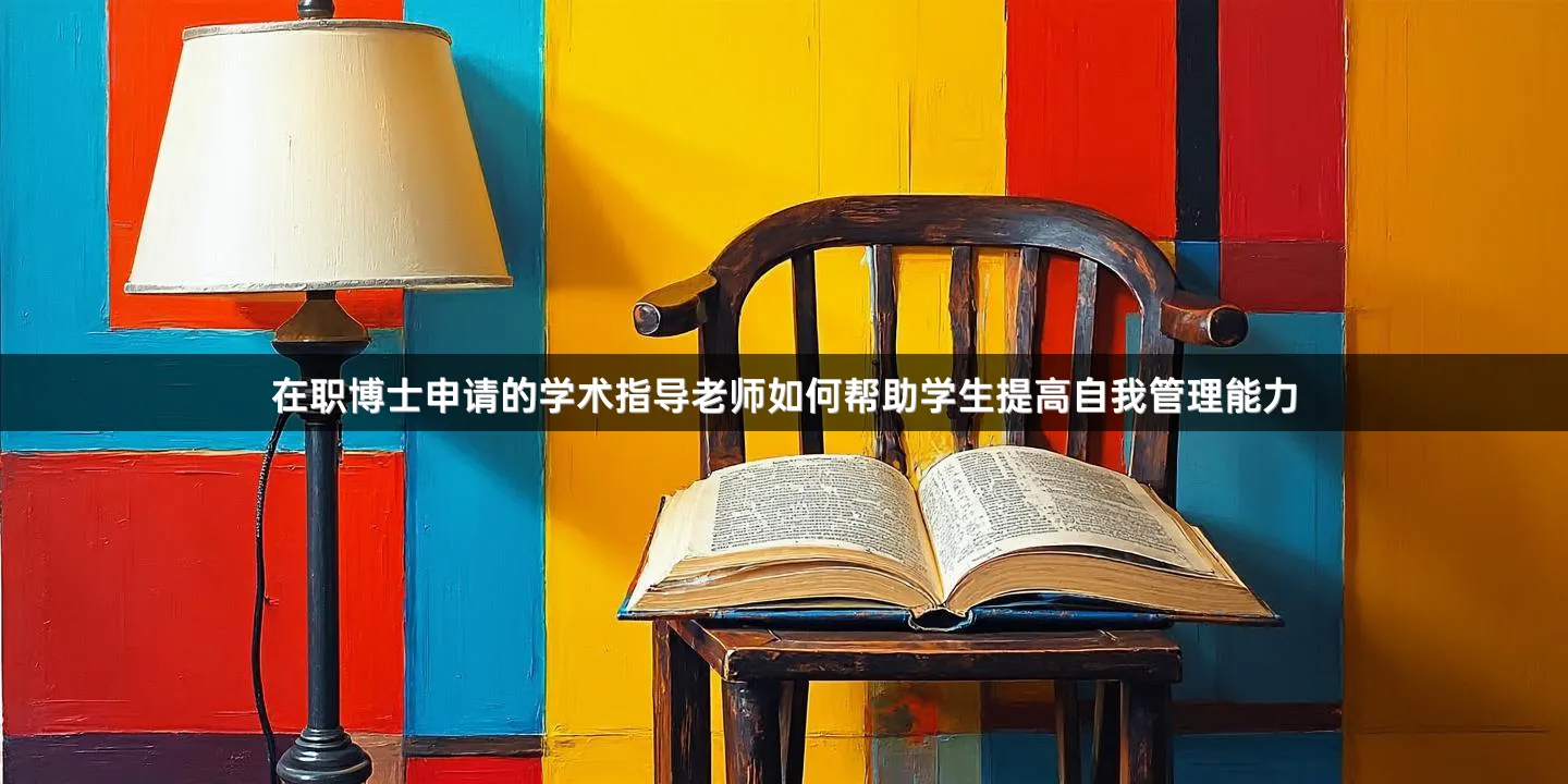 在职博士申请的学术指导老师如何帮助学生提高自我管理能力