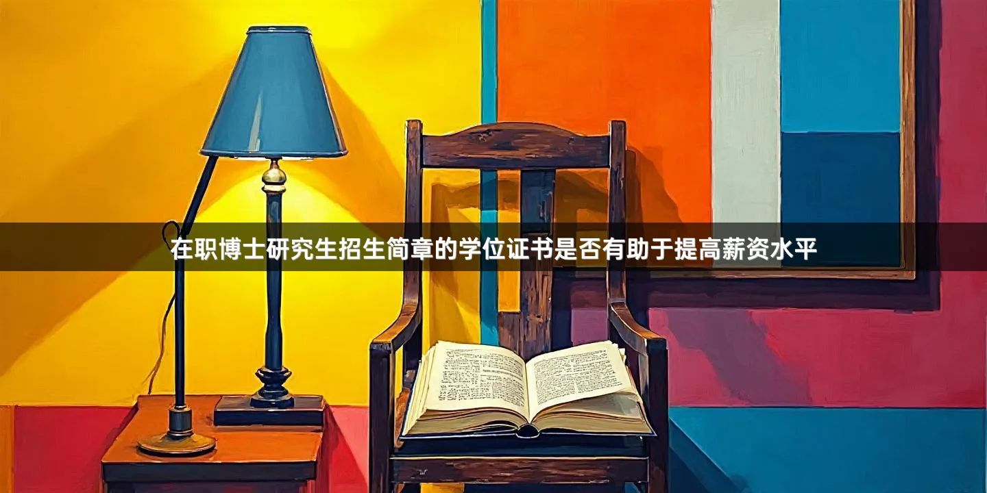 在职博士研究生招生简章的学位证书是否有助于提高薪资水平