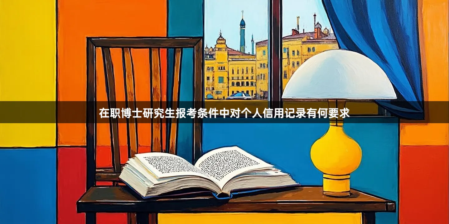 在职博士研究生报考条件中对个人信用记录有何要求