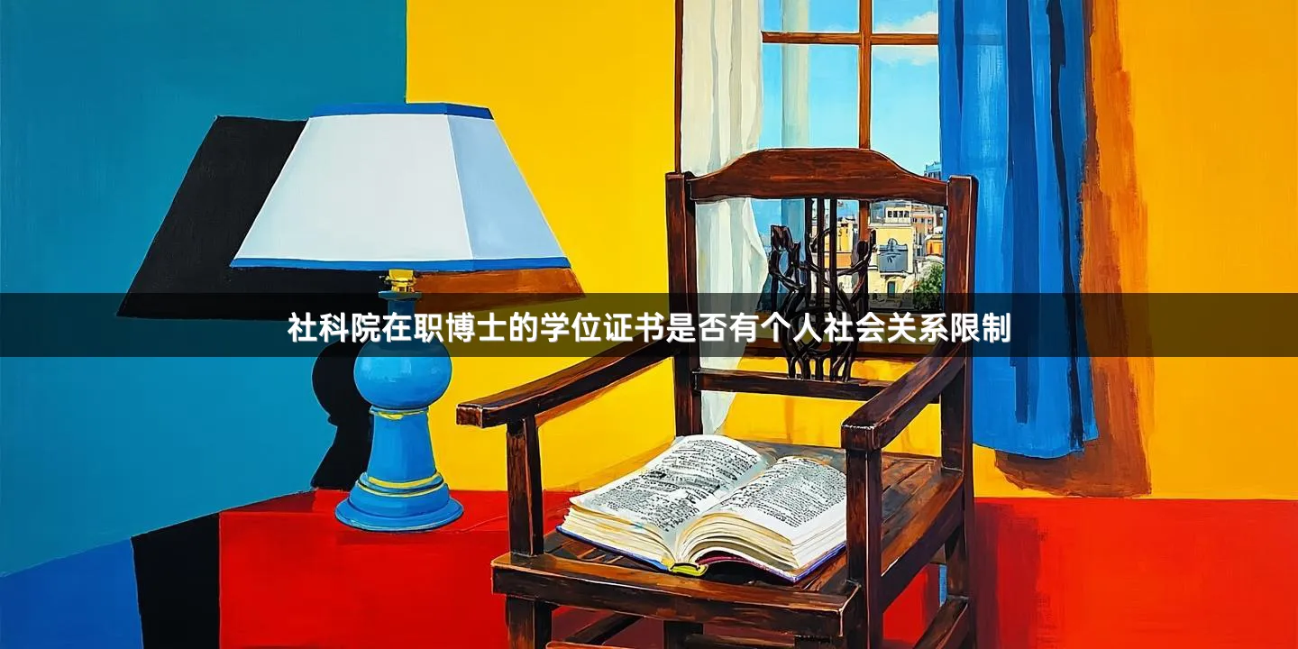社科院在职博士的学位证书是否有个人社会关系限制