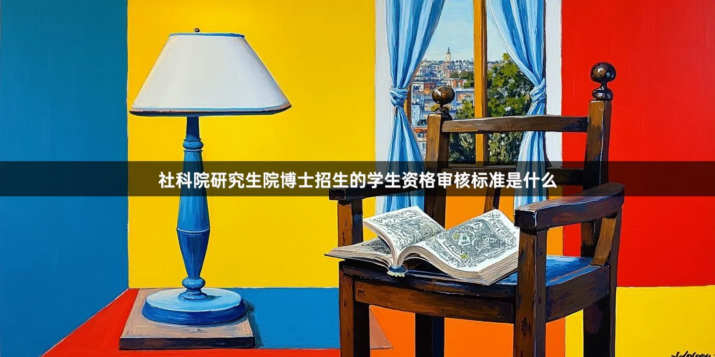 社科院研究生院博士招生的学生资格审核标准是什么
