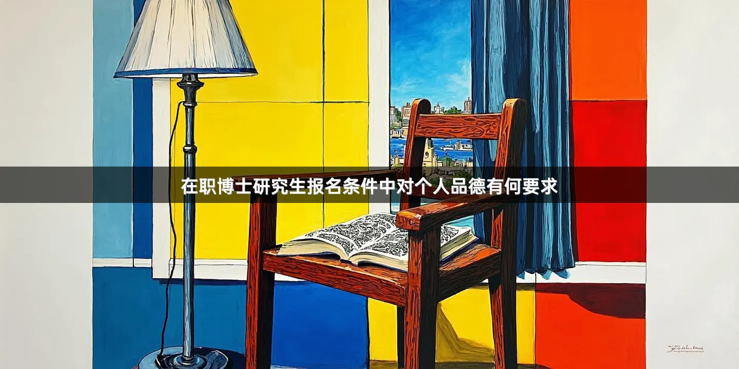 在职博士研究生报名条件中对个人品德有何要求
