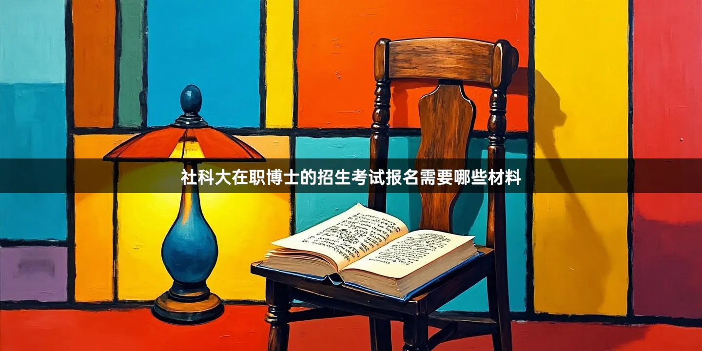 社科大在职博士的招生考试报名需要哪些材料