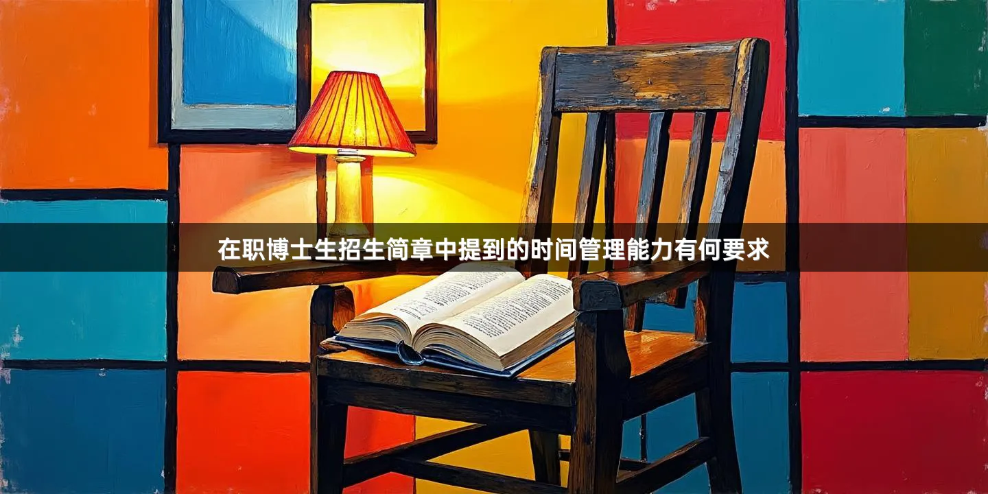 在职博士生招生简章中提到的时间管理能力有何要求