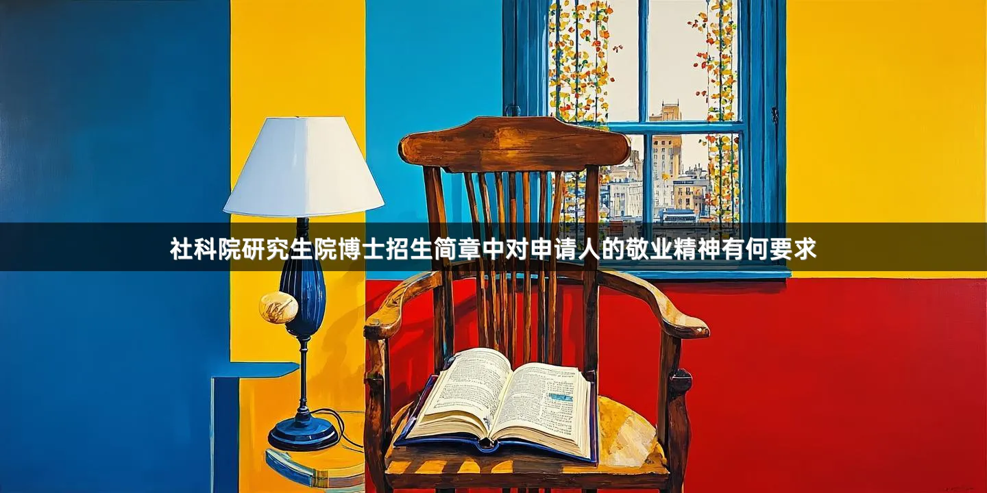 社科院研究生院博士招生简章中对申请人的敬业精神有何要求