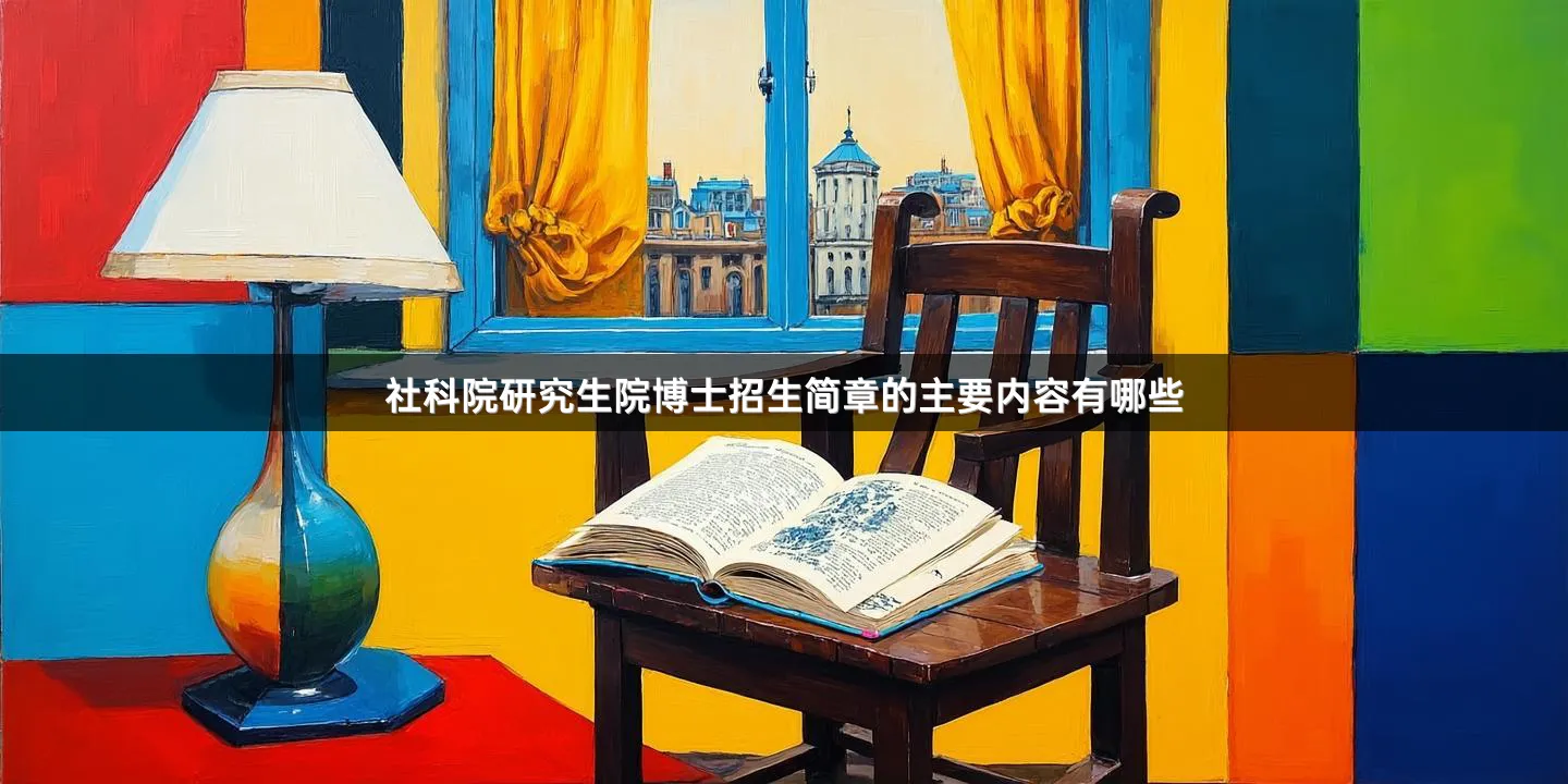 社科院研究生院博士招生简章的主要内容有哪些
