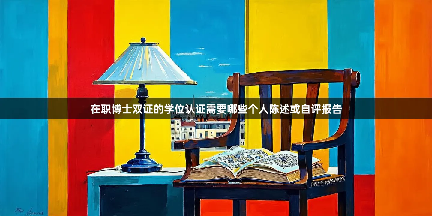 在职博士双证的学位认证需要哪些个人陈述或自评报告