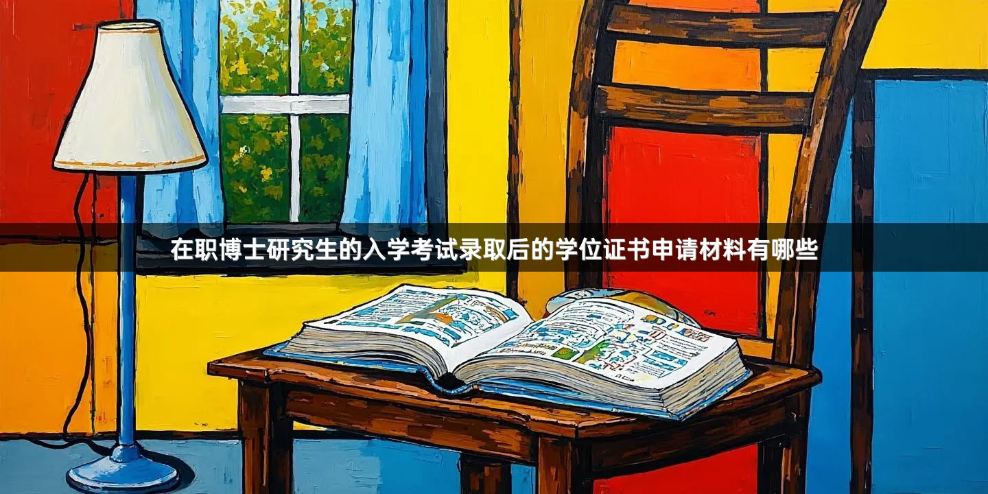 在职博士研究生的入学考试录取后的学位证书申请材料有哪些