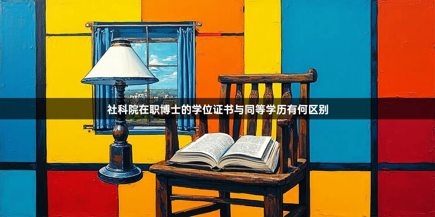 社科院在职博士的学位证书与同等学历有何区别