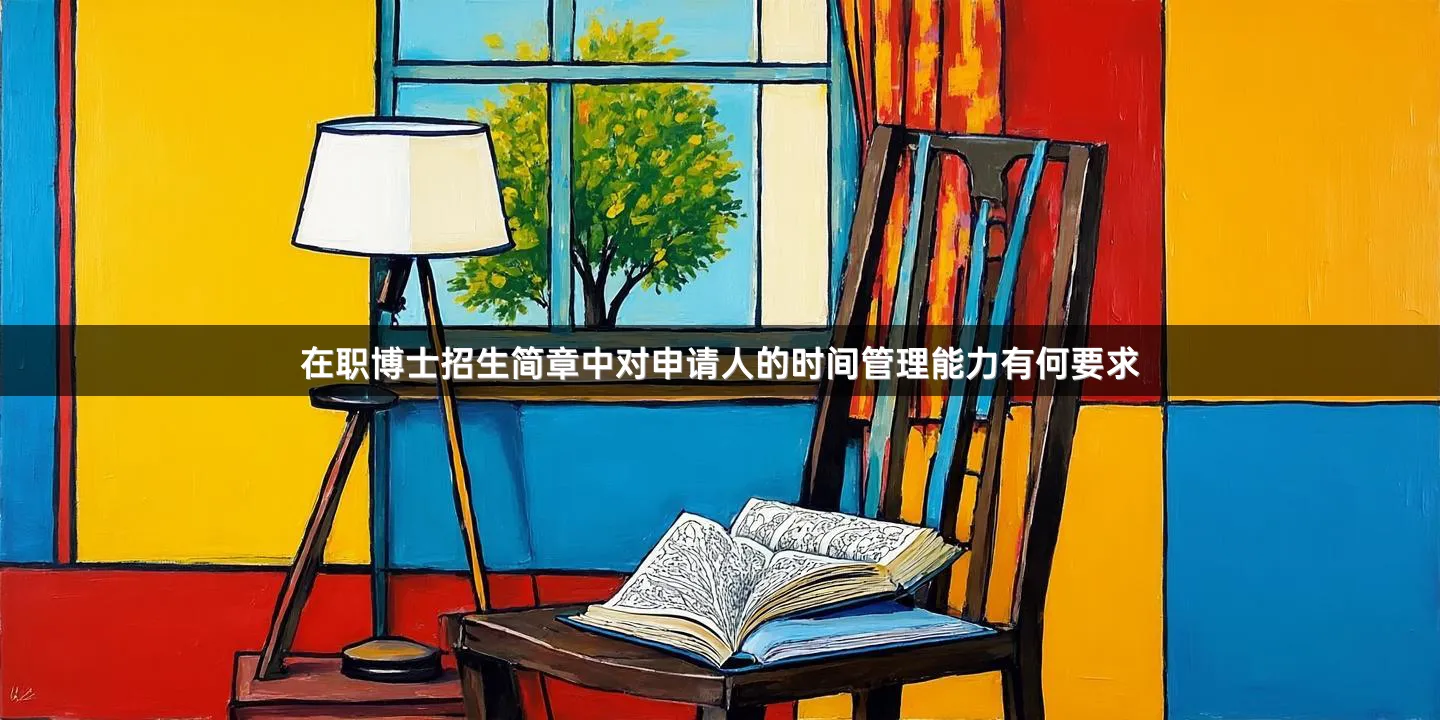 在职博士招生简章中对申请人的时间管理能力有何要求