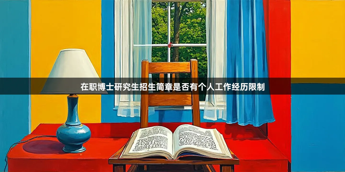 在职博士研究生招生简章是否有个人工作经历限制