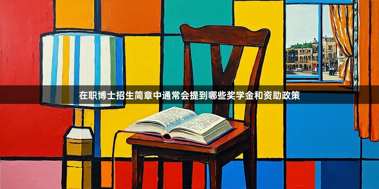 在职博士招生简章中通常会提到哪些奖学金和资助政策