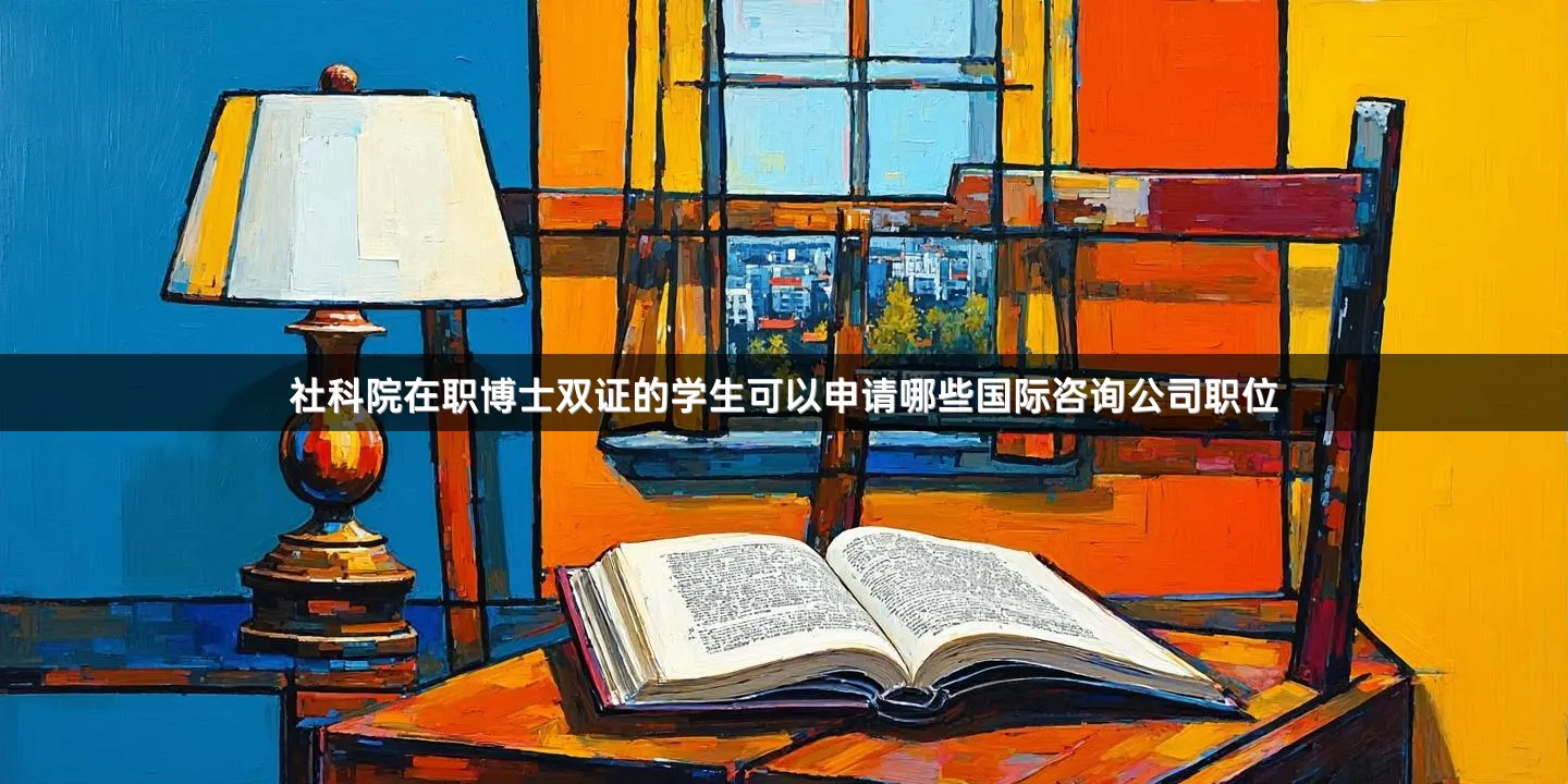 社科院在职博士双证的学生可以申请哪些国际咨询公司职位