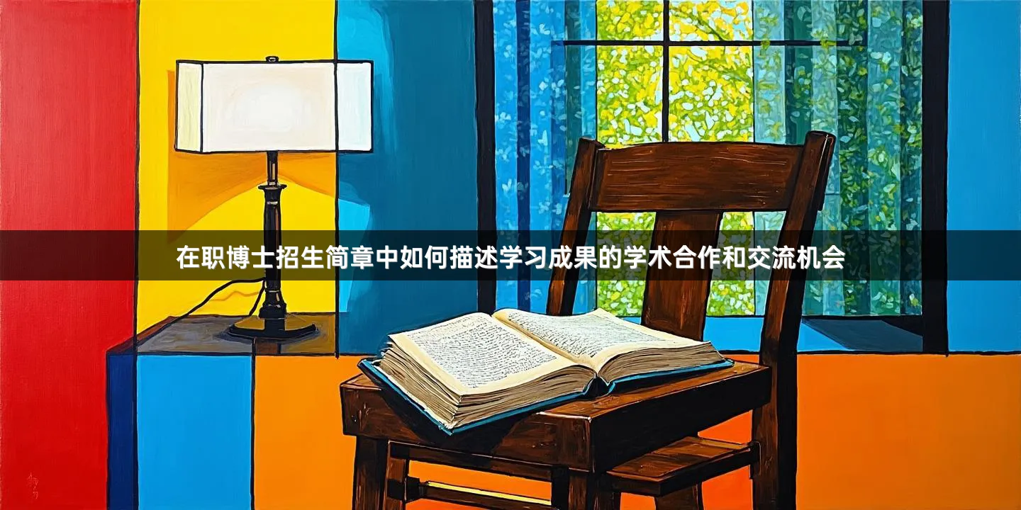 在职博士招生简章中如何描述学习成果的学术合作和交流机会