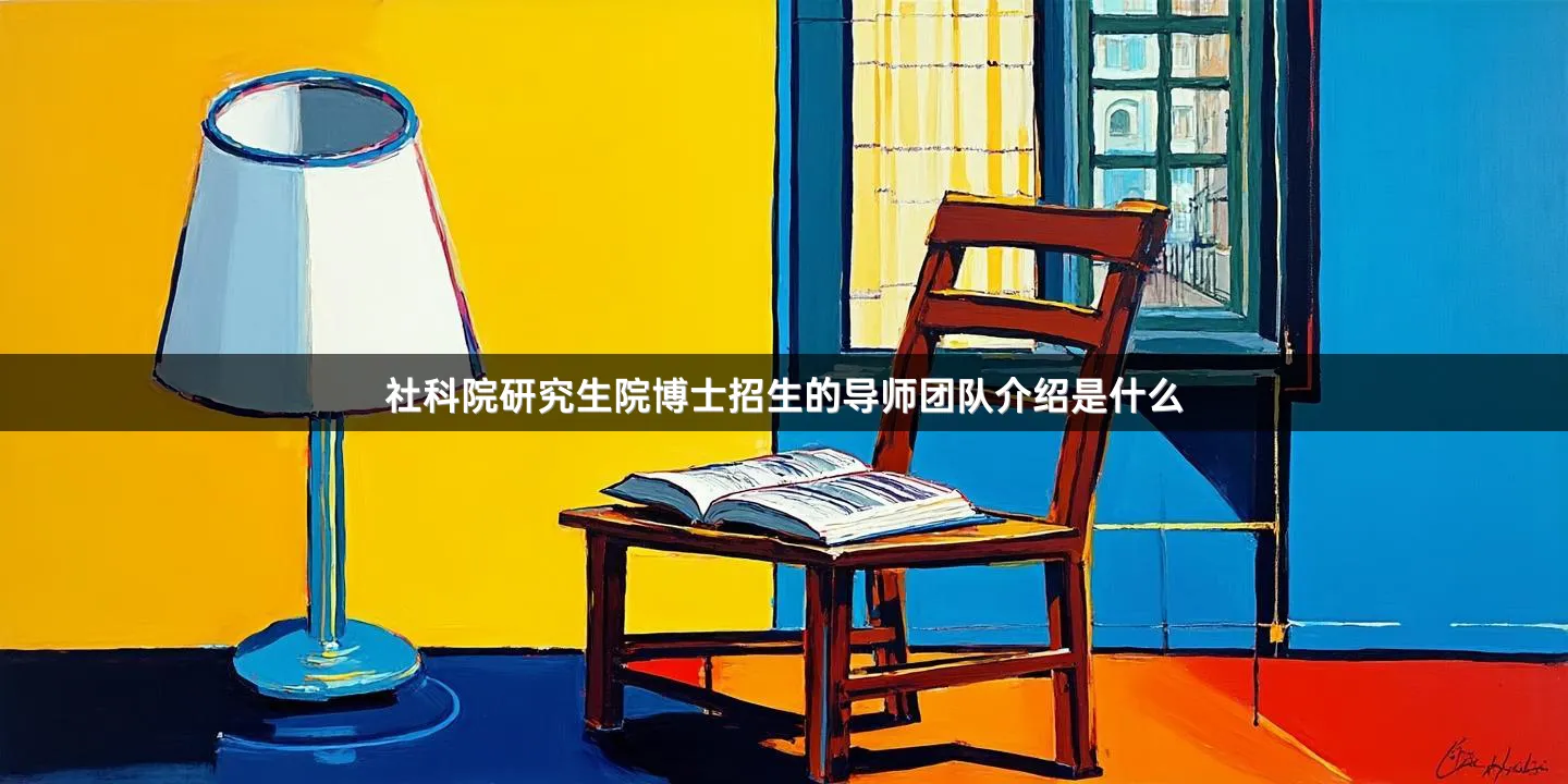 社科院研究生院博士招生的导师团队介绍是什么