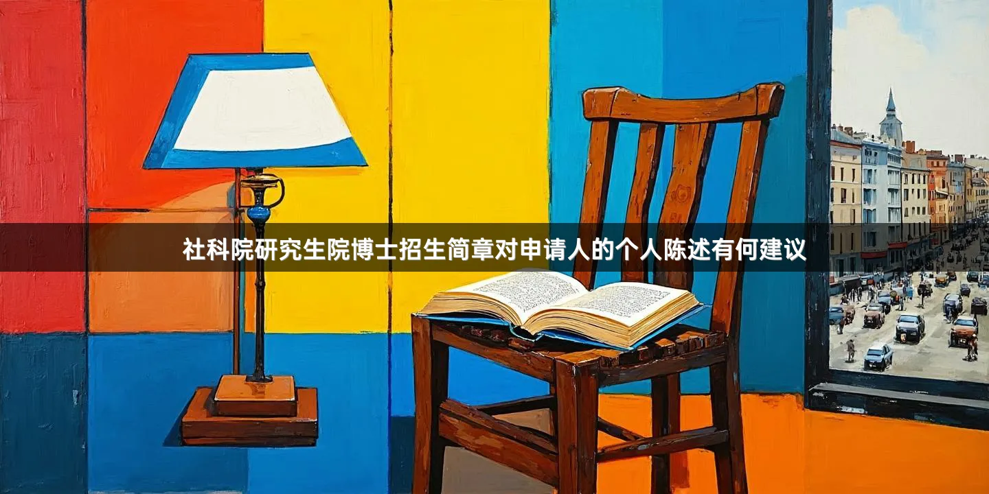 社科院研究生院博士招生简章对申请人的个人陈述有何建议