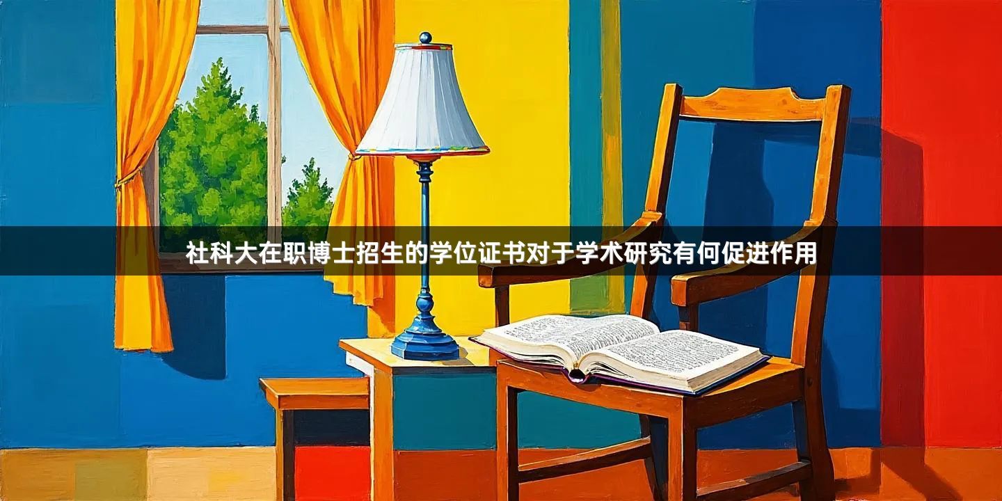 社科大在职博士招生的学位证书对于学术研究有何促进作用