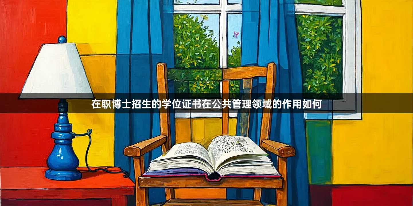 在职博士招生的学位证书在公共管理领域的作用如何