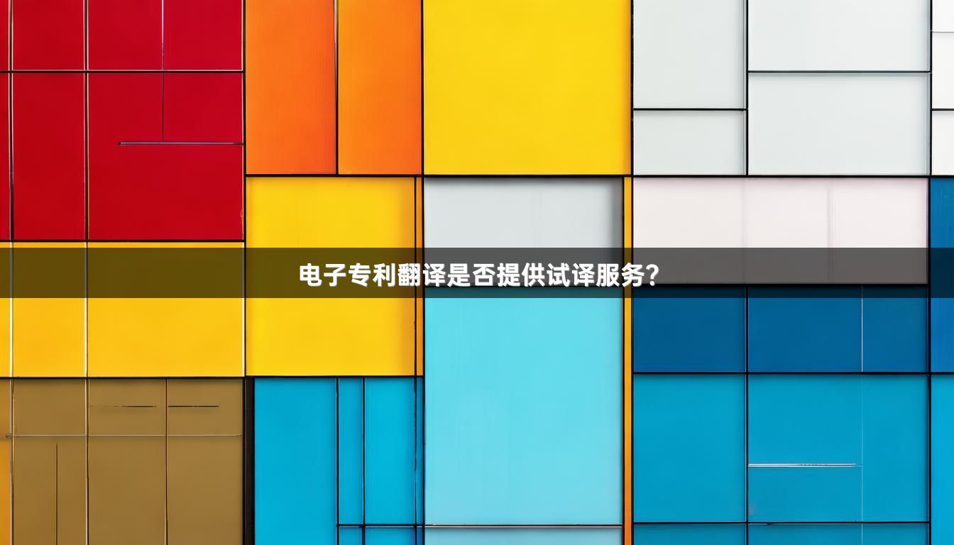 电子专利翻译是否提供试译服务？