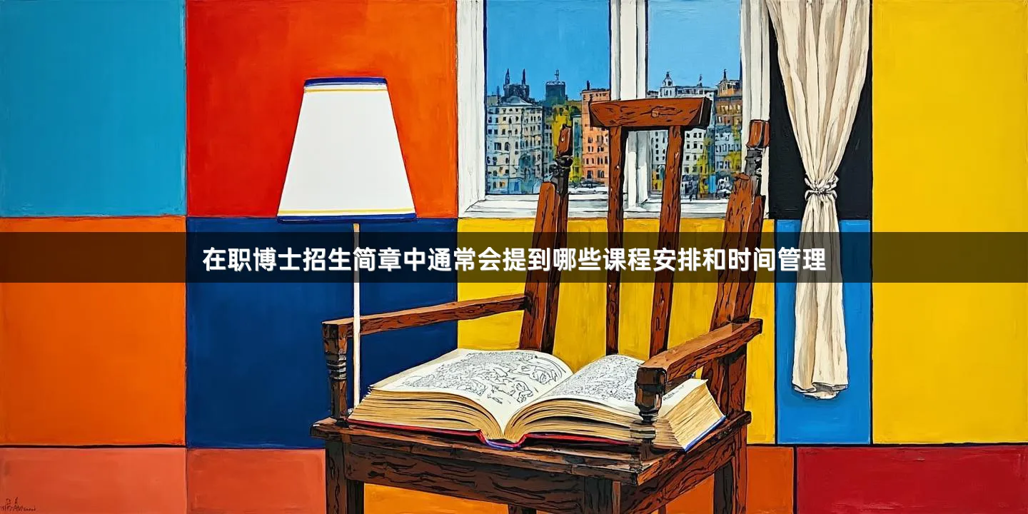 在职博士招生简章中通常会提到哪些课程安排和时间管理