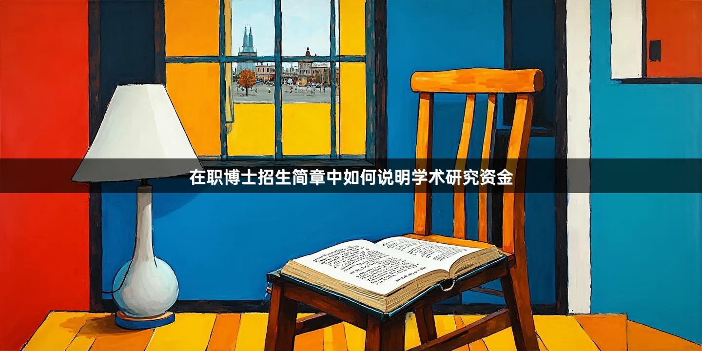 在职博士招生简章中如何说明学术研究资金