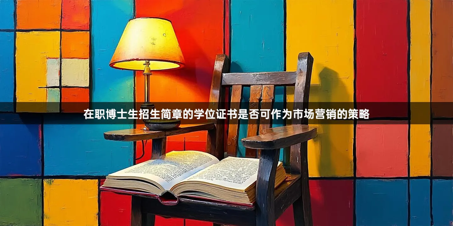 在职博士生招生简章的学位证书是否可作为市场营销的策略