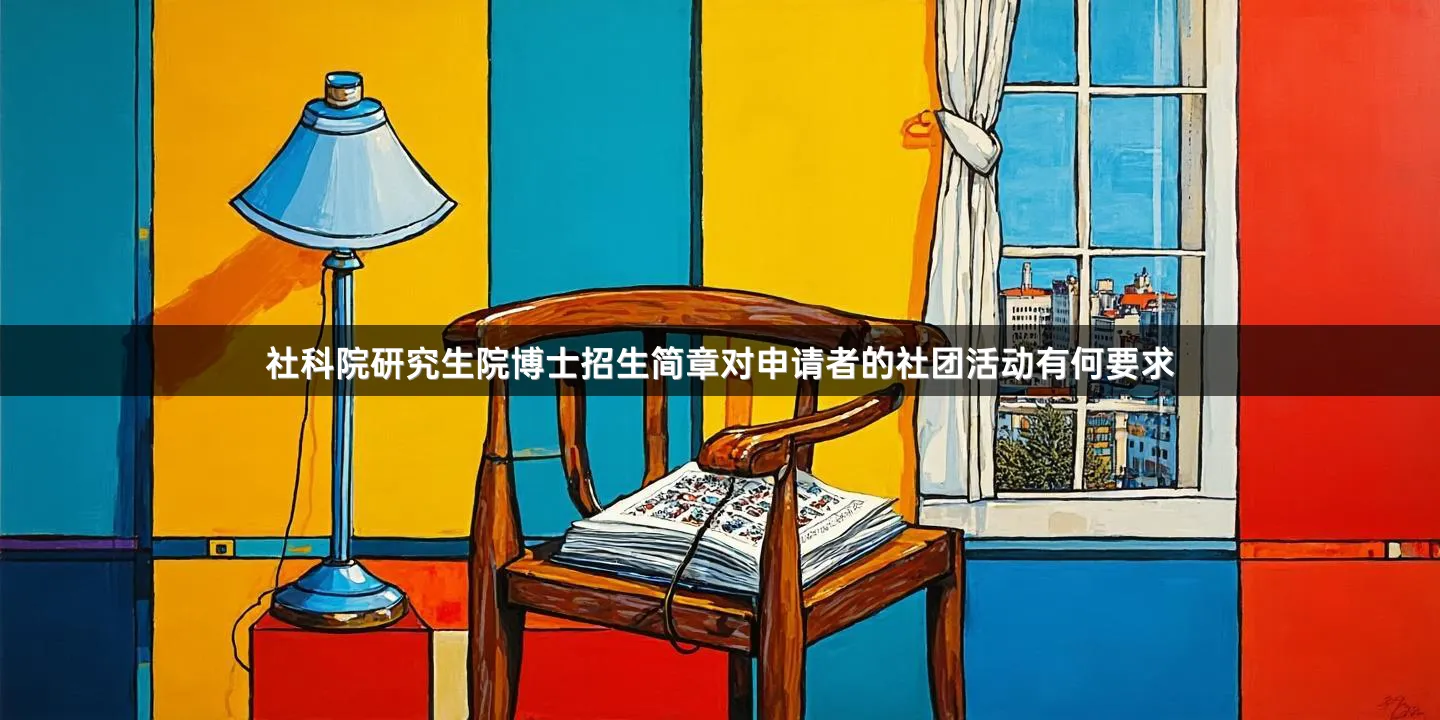 社科院研究生院博士招生简章对申请者的社团活动有何要求
