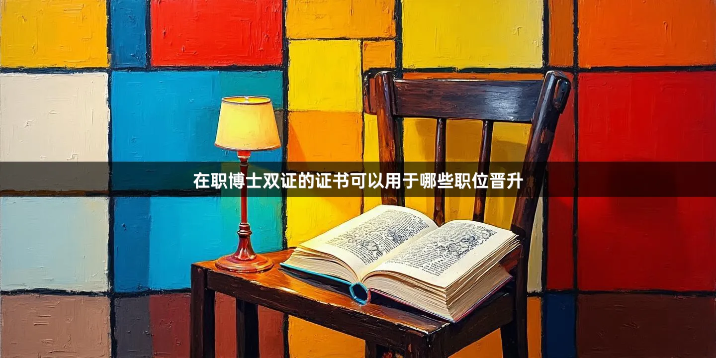 在职博士双证的证书可以用于哪些职位晋升