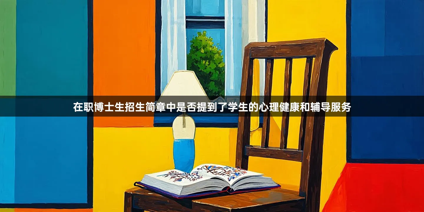 在职博士生招生简章中是否提到了学生的心理健康和辅导服务