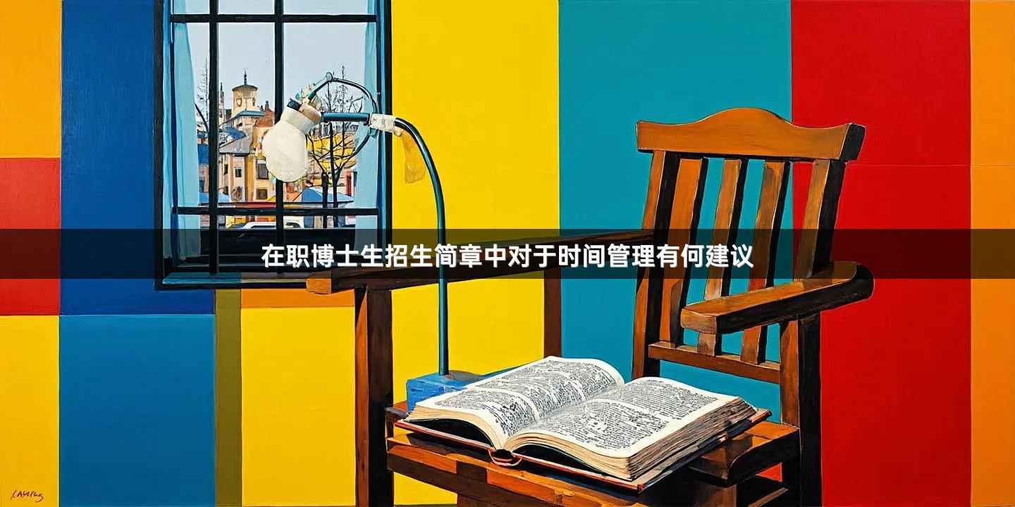在职博士生招生简章中对于时间管理有何建议