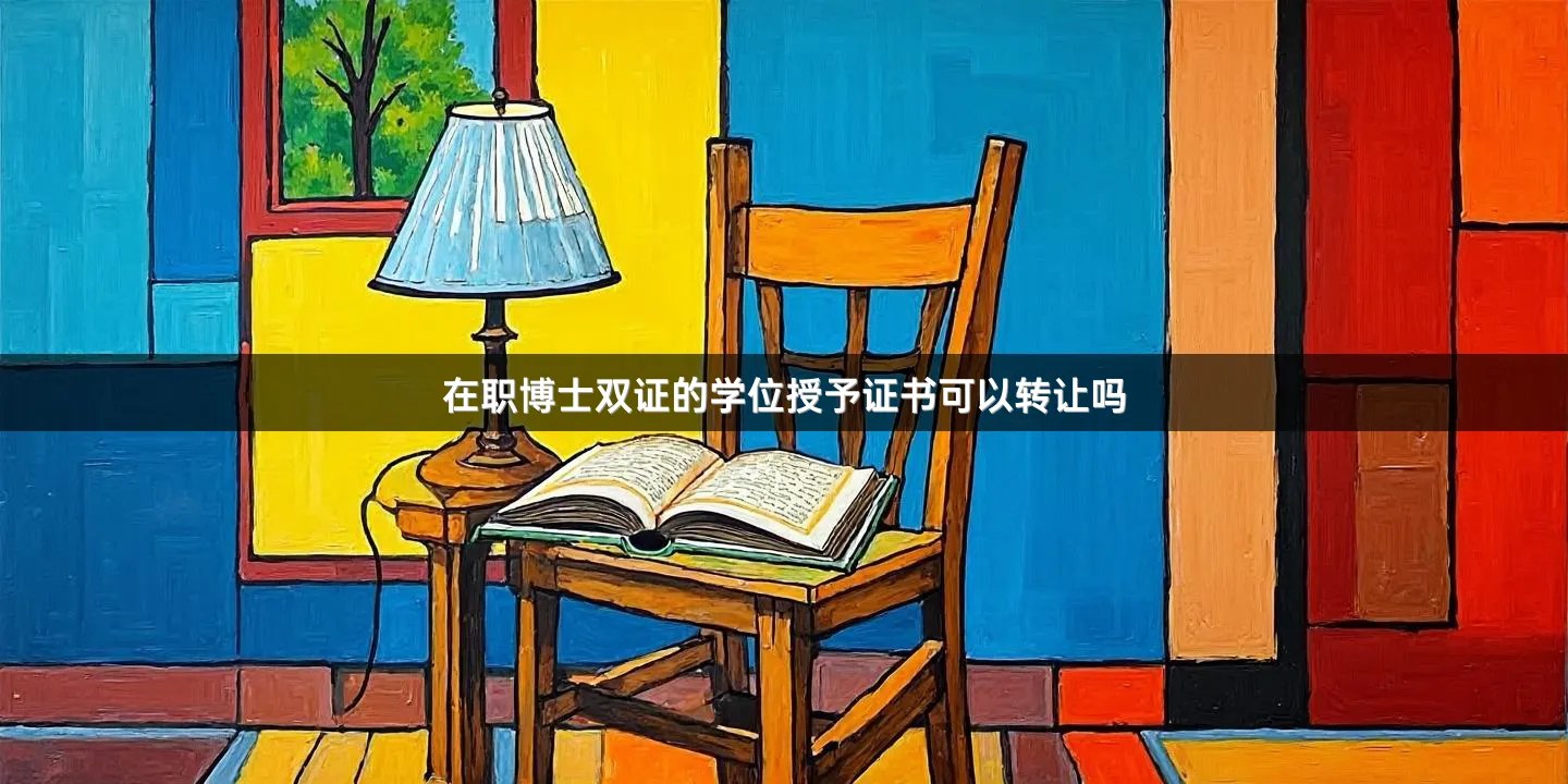 在职博士双证的学位授予证书可以转让吗