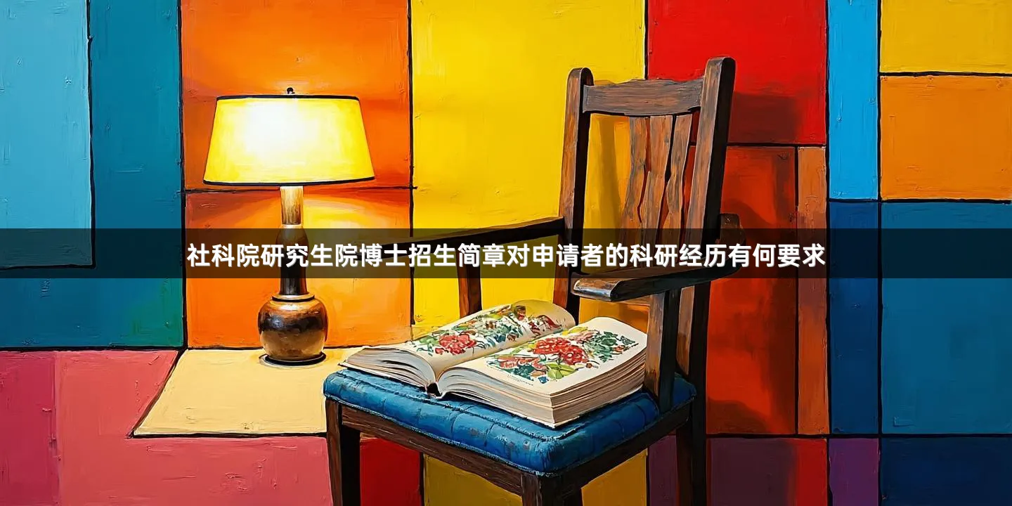 社科院研究生院博士招生简章对申请者的科研经历有何要求
