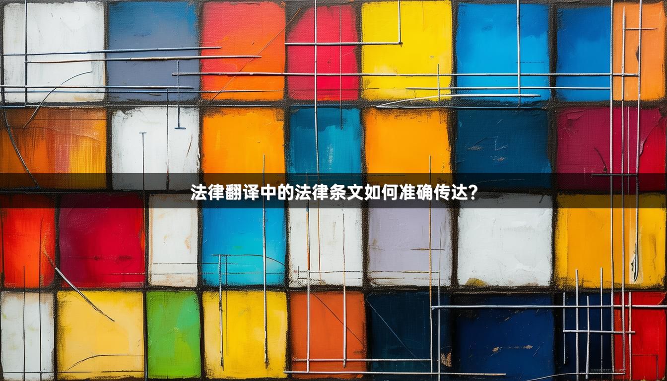 法律翻译中的法律条文如何准确传达？