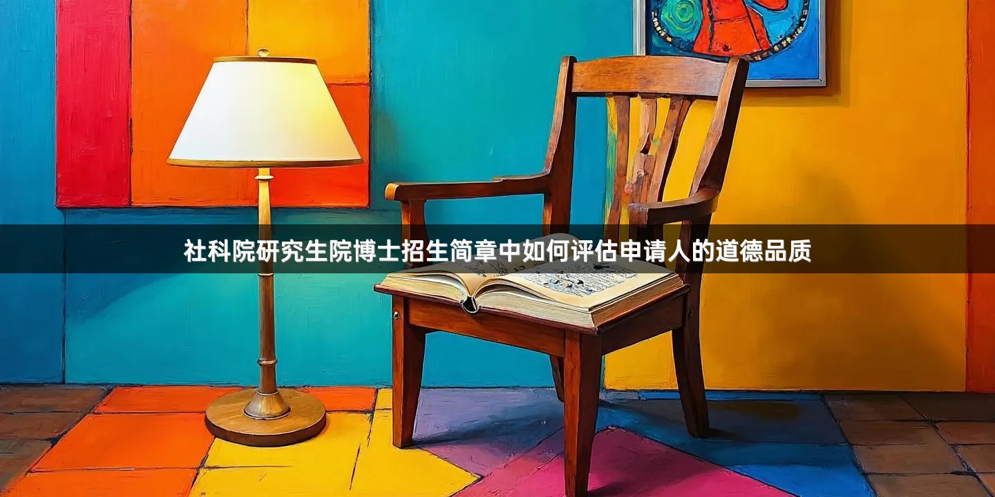 社科院研究生院博士招生简章中如何评估申请人的道德品质